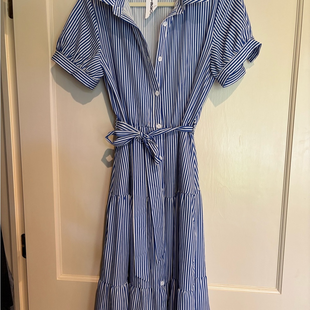 Blue Striped Dress